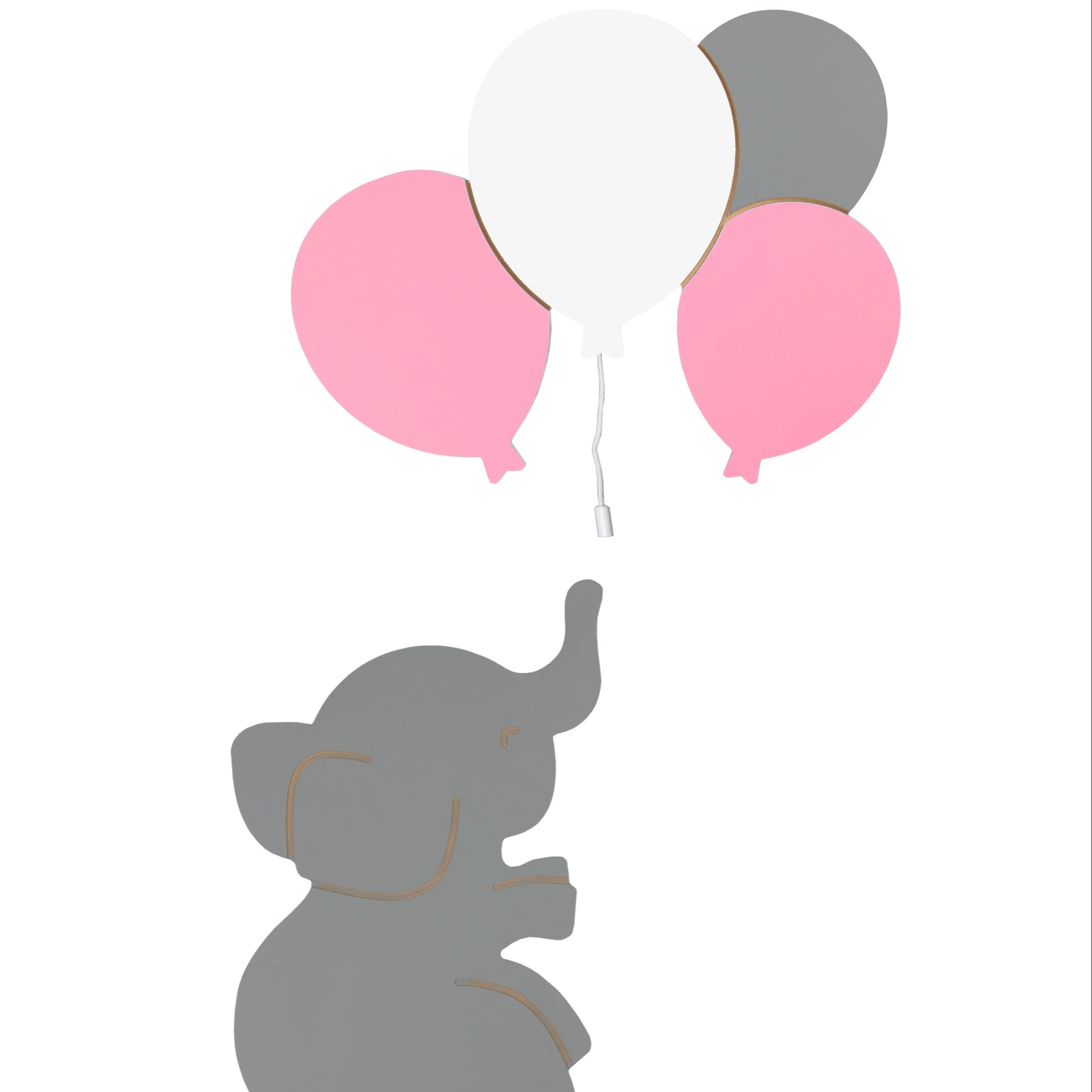 New 2023! Cheapest Version Balloons Over Elephant UV Printed Cheapest Version, Baby Room Decor