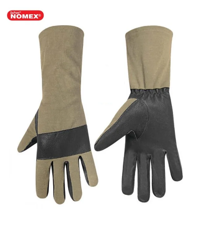 Устойчивые к огненным порезам кожаные перчатки с длинным рукавом