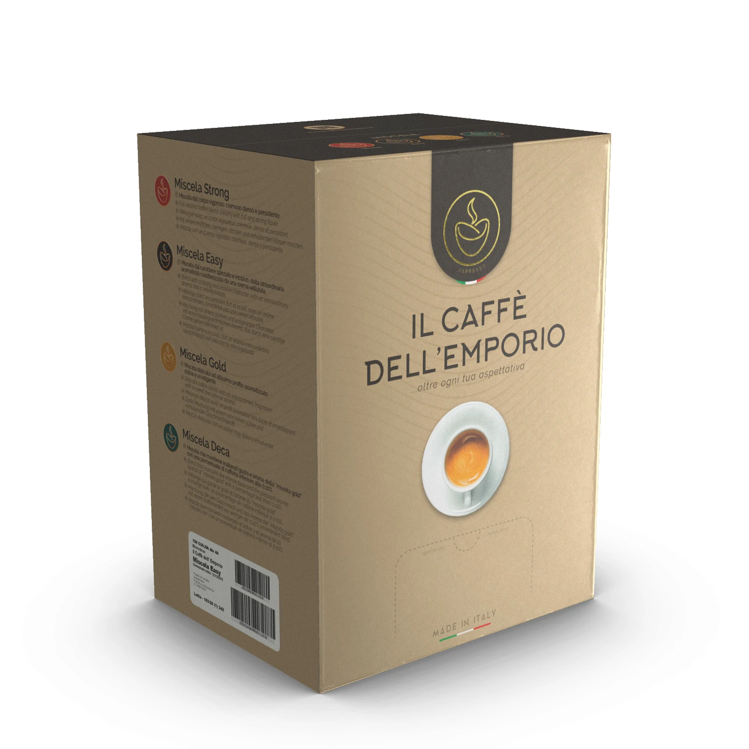 Супер качественные итальянские кофейные капсулы ESE d.44mm Il Caffe Dell Emporio Easy Mellow Blend 150 штук