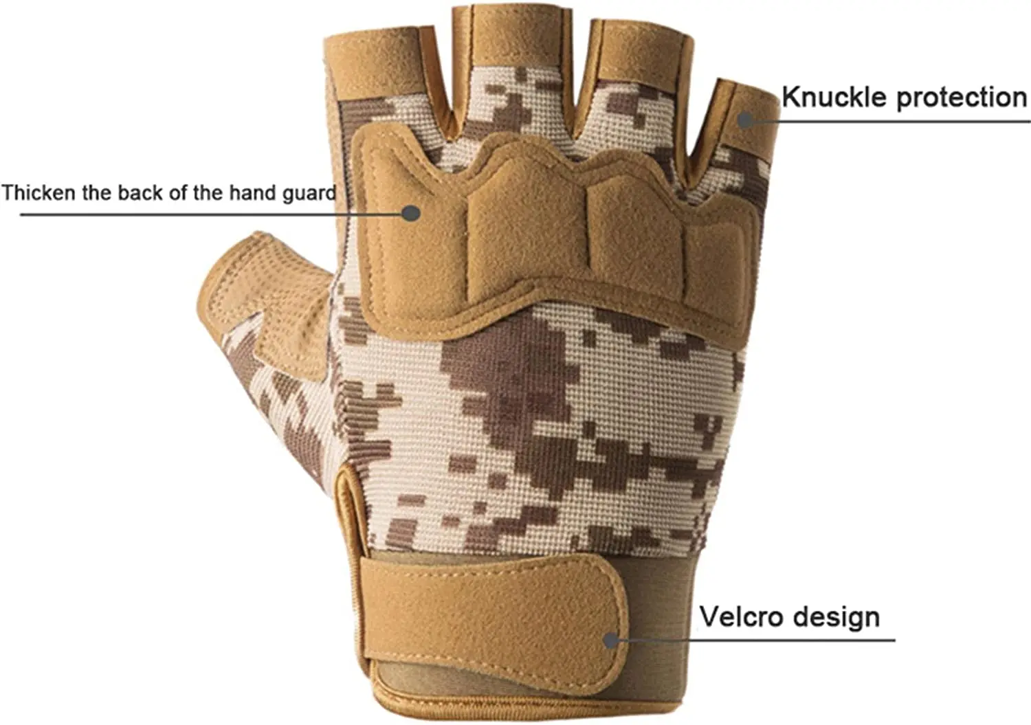 Dexam Sports Gloves Half Finger Tactical Motorcycle Gloves Hard Shell Knuckle Half Finger Air soft Shooting Hunting Gloves