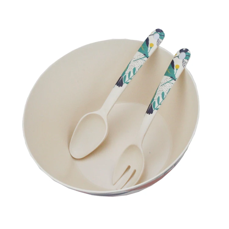  Eco-friendly colored bamboo fiber salad spoon and