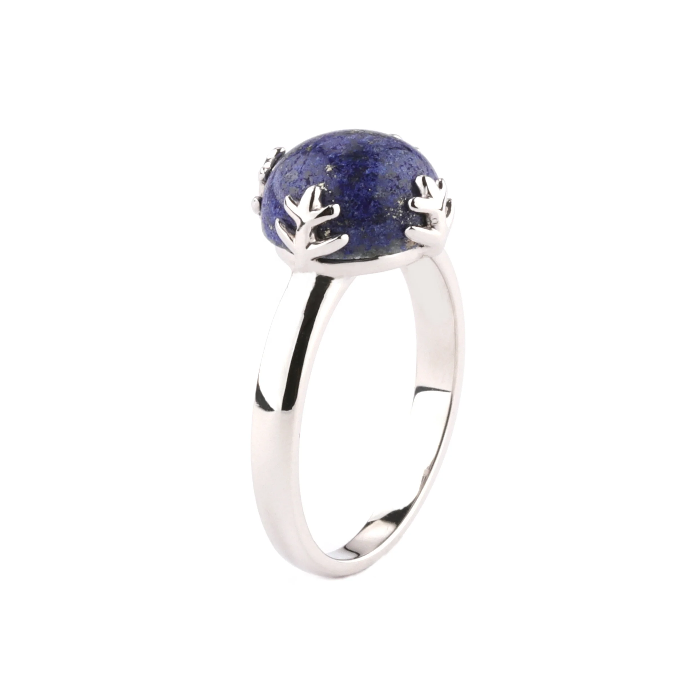 925 sterling silver jewellery snowflake natural gemstone lapis lazuli ring gemstone silver ring for women