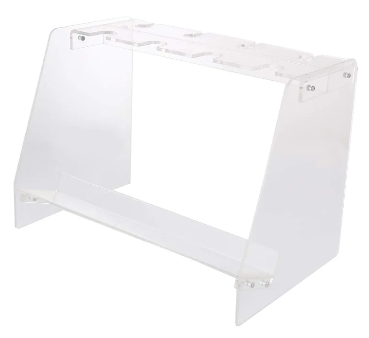 Modern 4 Bottles And 4 Glasses Countertop Acrylic Free Standing Tabletop Display Wine Rack