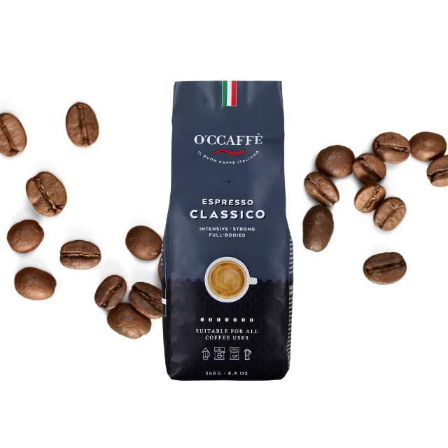 Best Quality Occaffe 80% Robusta 20% Arabica Classic Italian Espresso Coffee Beans For Moka Pot