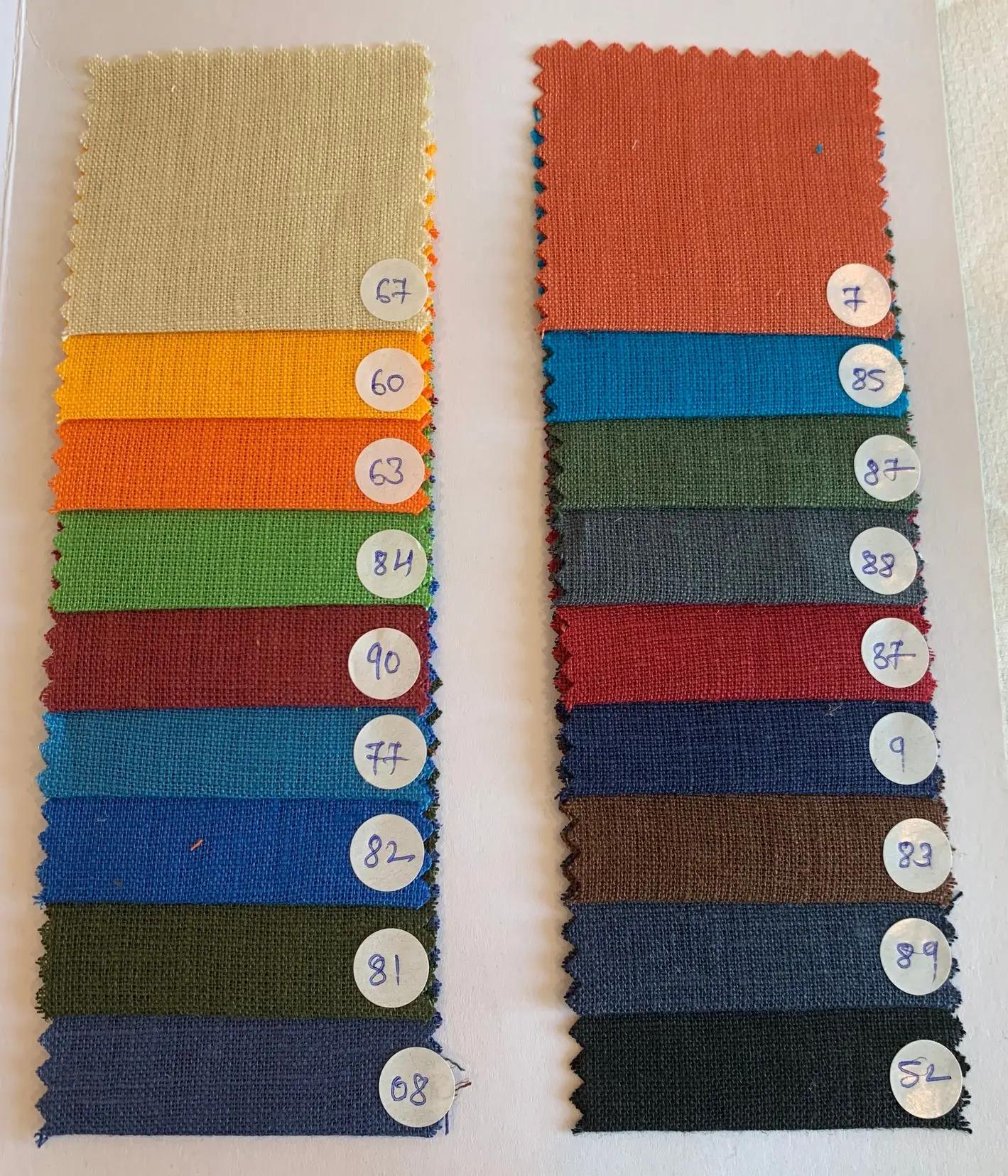 
Color Linen 100% Linen Plain Dyed Customized Make-to-order Leonard Stripes Color Summer Spring 110gsm 55/56