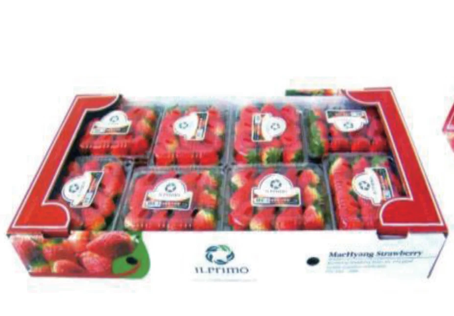 Свежая клубника с богатым витамином C высокосладкие и натуральные фрукты выращенные в Корее провинция Гённам