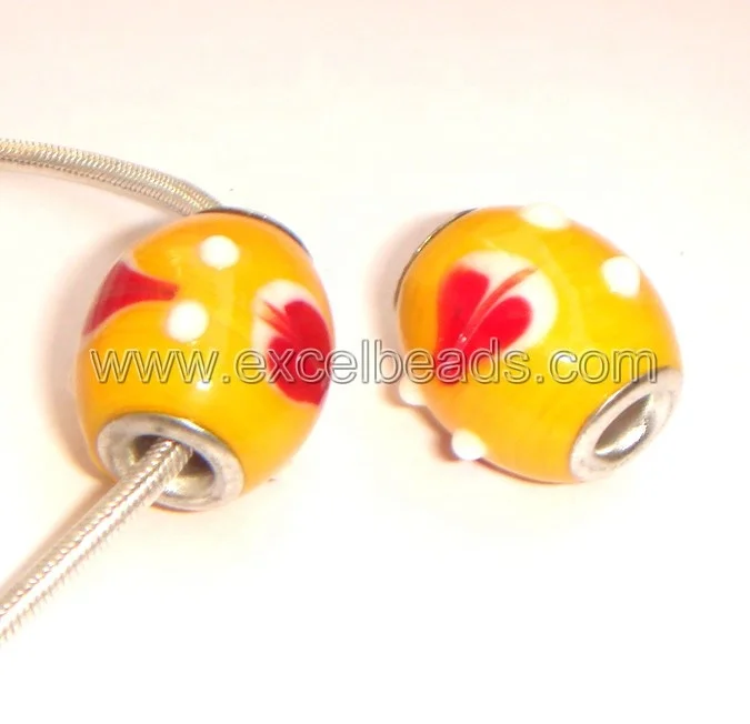 Beads Big Hole Lamp Work Glass Beads Red round bead for jewelry decoration From Wholesale Supplier Excel Exports