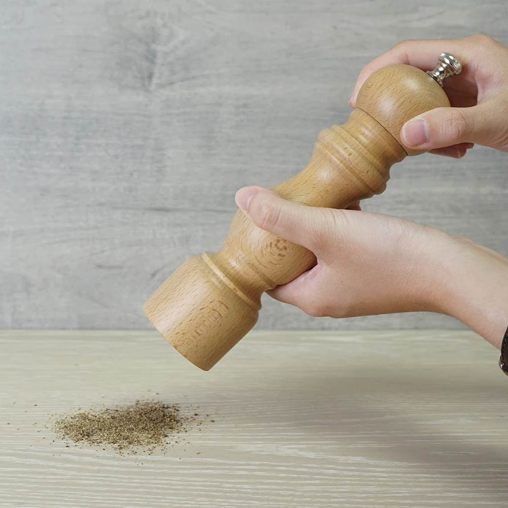 [Holar] Taiwan Made Premium Manual Salt and Pepper Grinder with Beech Wood