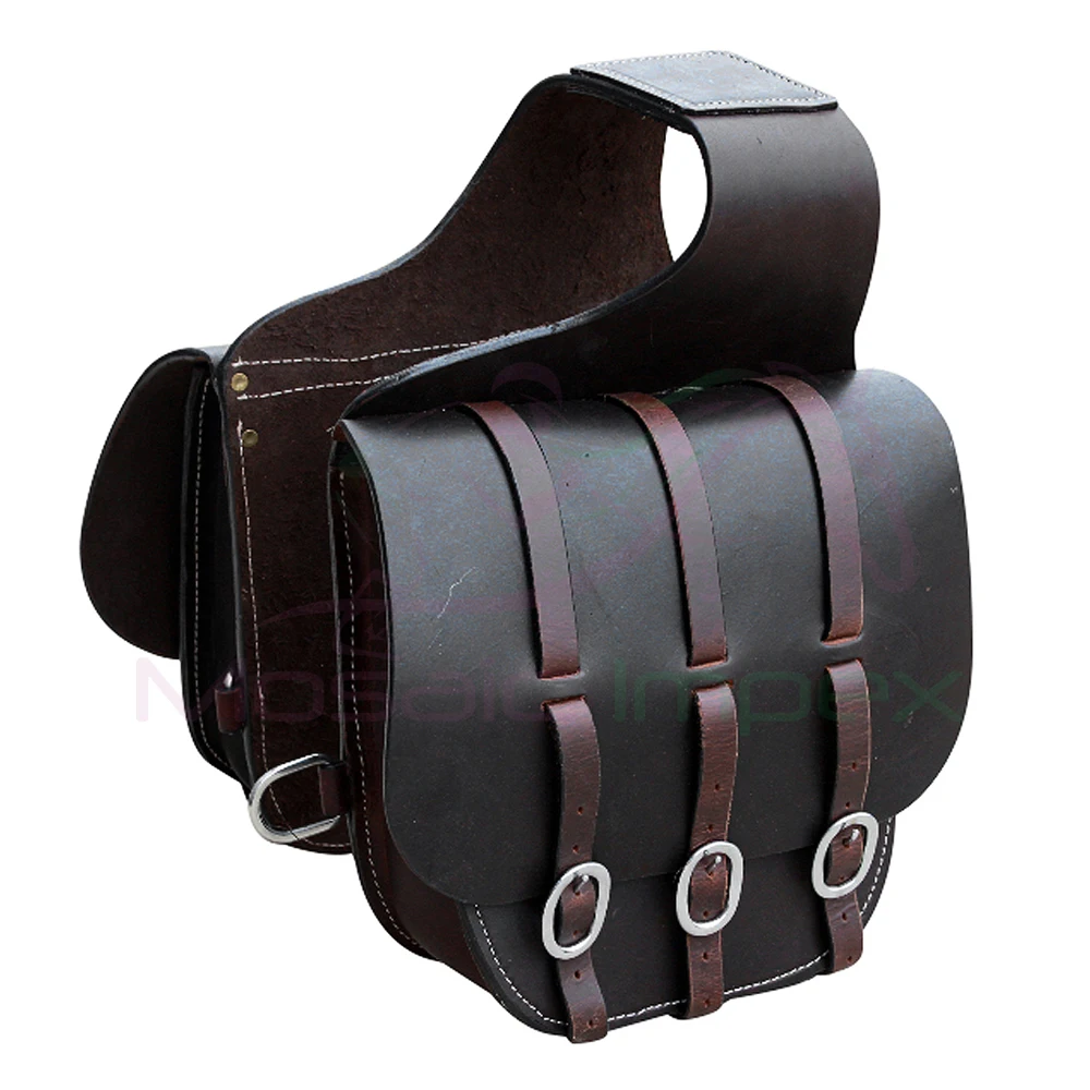 Horse  Saddle Bag Genuine Leather  Hand Tooled Saddle Bags Equestrian Suppliers Jumping Saddle Bags