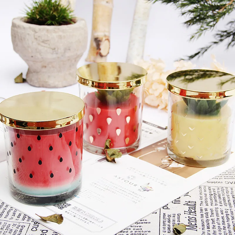 Strawberry Scented Candles OEM Packing Aromatherapy Wedding Event Parties Jar Candle Gift Set Scented Candle