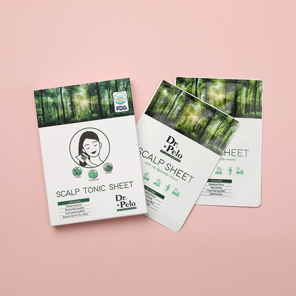 OEM Private Lable Natural organic Hair Growth Scalp Tonic sheet best Anti Hair loss wipes for oily scalp made in South Korea