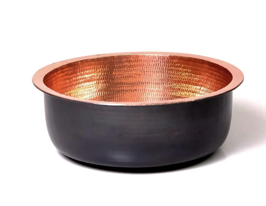 fancy copper finished metal pedicure bowl for spa manicure pedicure sink bowl