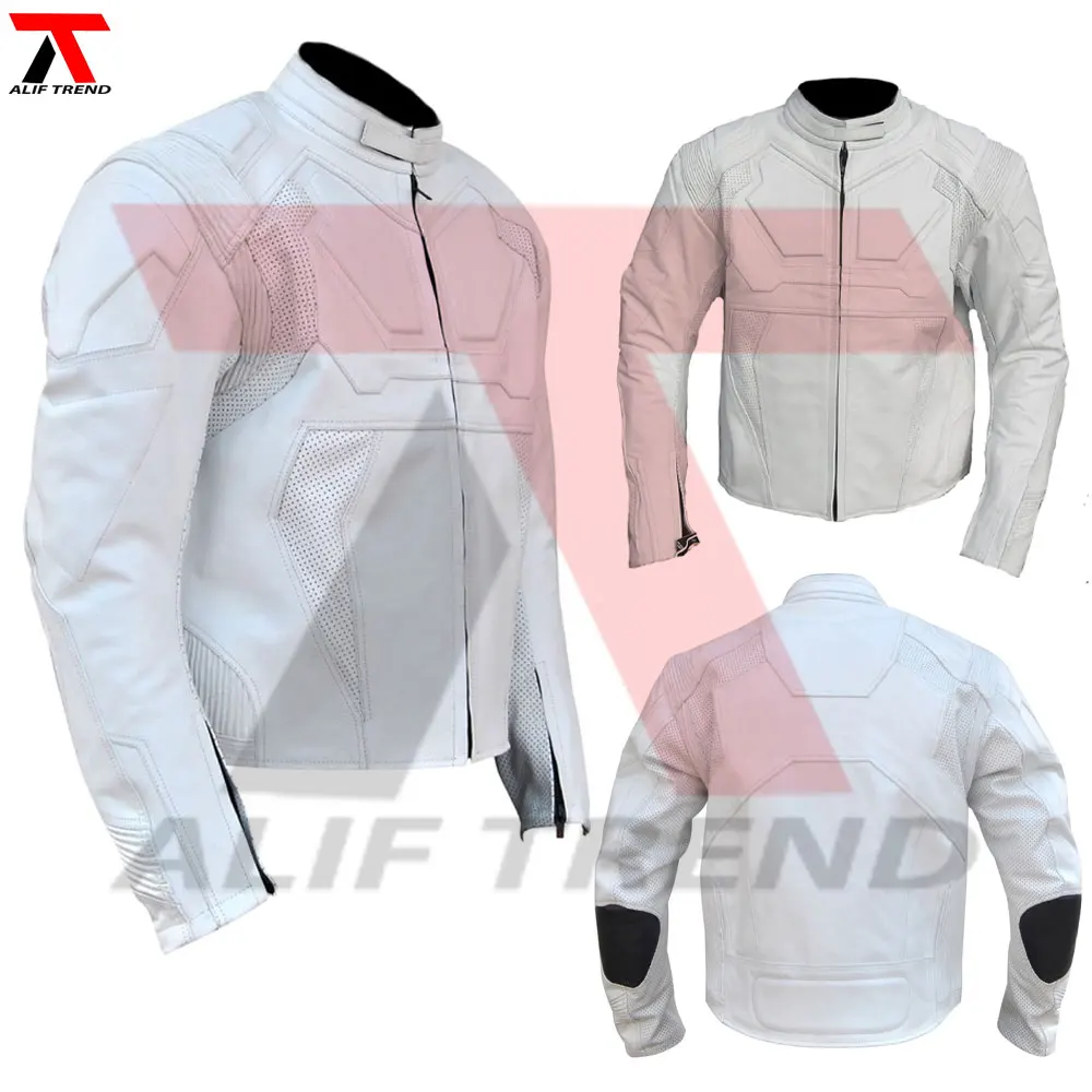 Riding Jacket Motorcycle Racing Motorbike Genuine Leather Jacket for Men Armor Race Jackets Vintage Motorcycle & Auto Racing