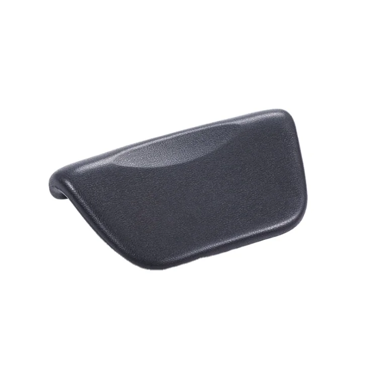 Soft Waterproof Bath Pillow Comfortable PU Leather Bathtub Pillow with Suction Cup Black Anti Slip Neck Support for Bathroom
