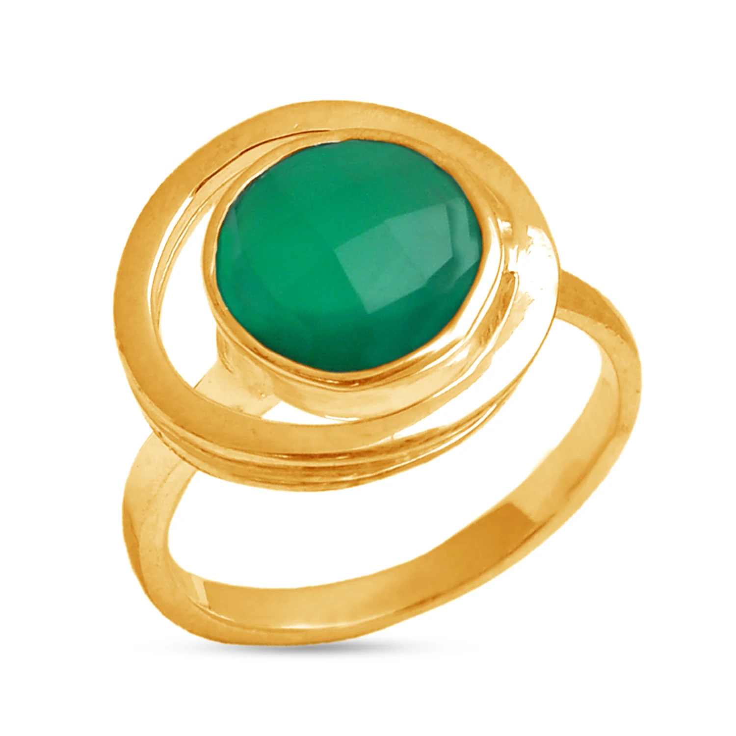 Green Onyx Ring,925 Sterling Silver Ring, Natural Green Onyx Top Quality Gemstone