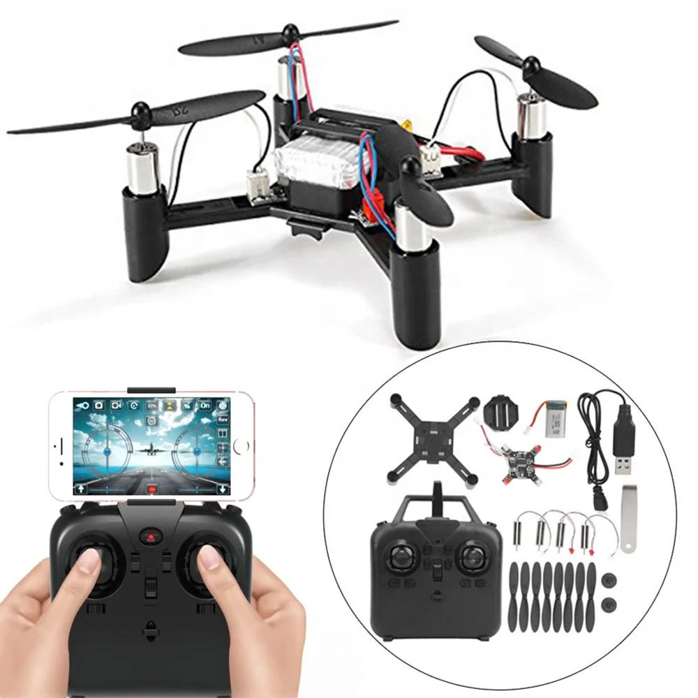 2 4 ГГц образовательные мини-дроны сборные детали Радиоуправляемый DIY FPV RC Дрон с Wi-Fi камерой