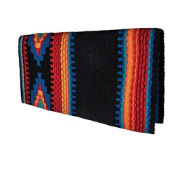 Коврик для седла лошади в западном стиле, шерстяная флисовая подкладка, синий/коричневый, 32x32, коврики для седла Weaver Equine в западном стиле