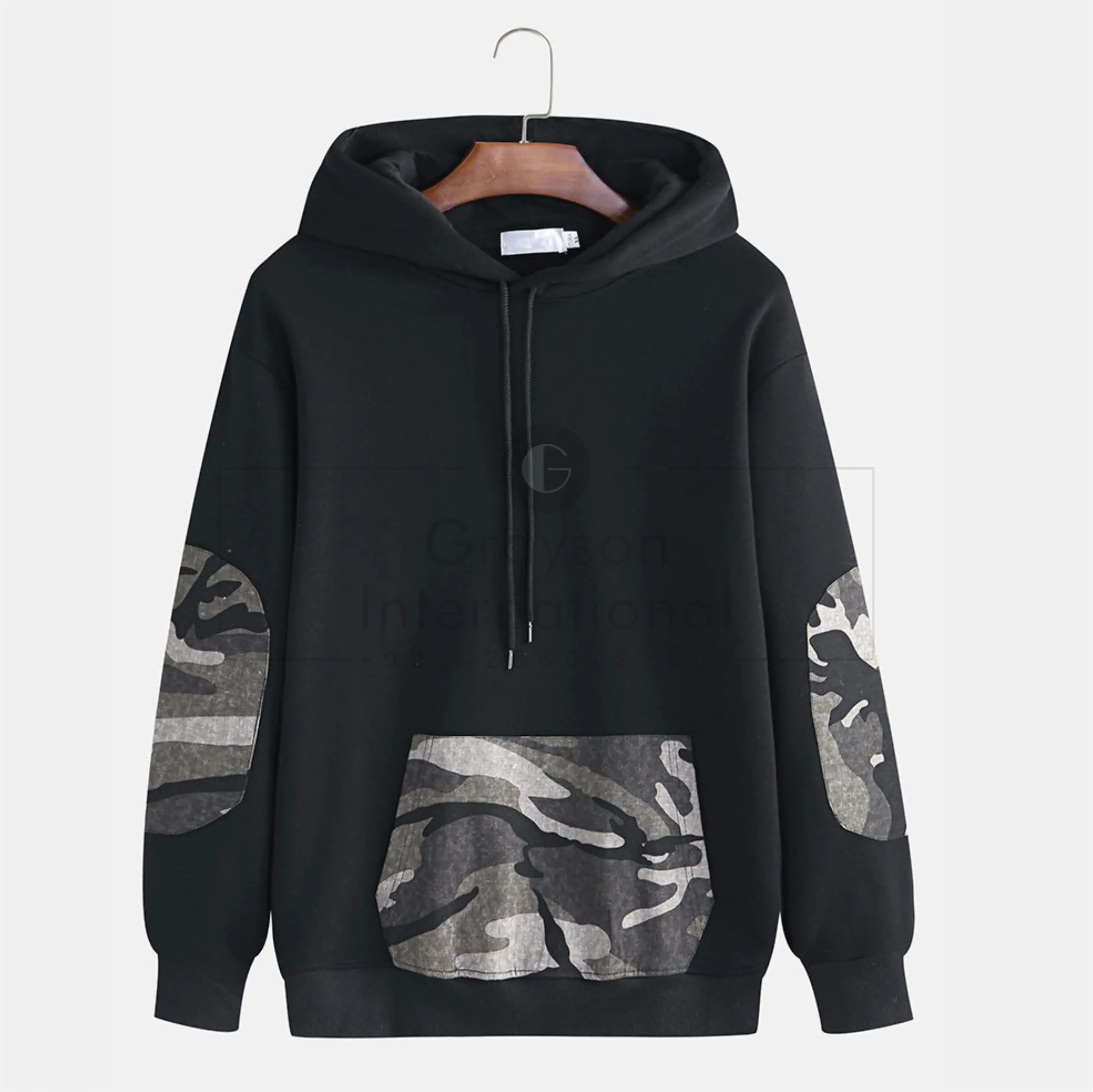 Custom logo 280gsm high quality plain pullover sweatshirts oversized drop shoulder blank hoodies for men by grayson sports