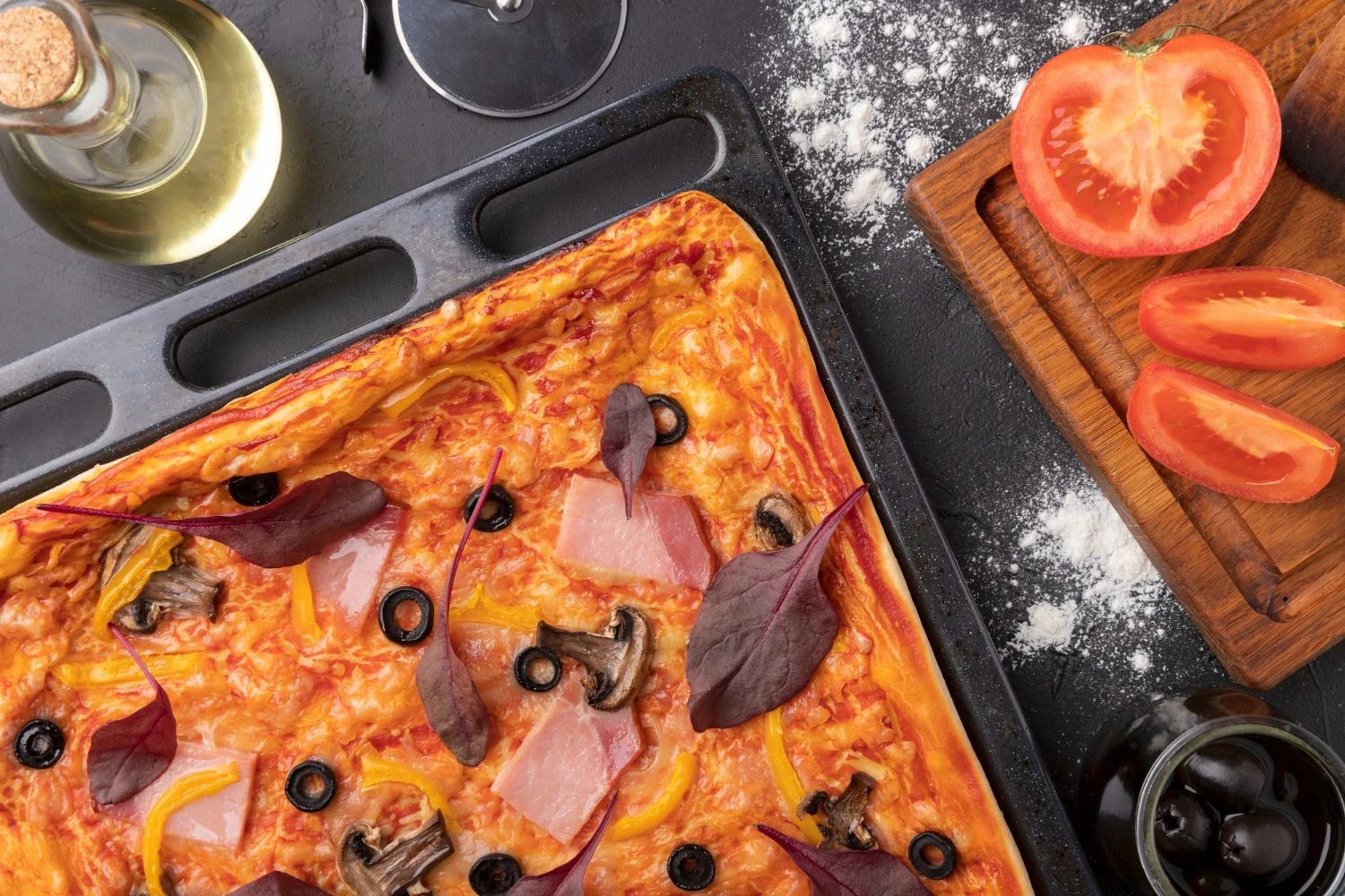 Сделано в Италии, без консервантов, большая замороженная пицца с томатом для ресторанов и магазинов, настраиваемый