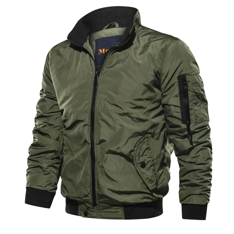 New Bomber Jacket Pilot Air Force Coat Casual Cargo Jacket Men Clothing  Men Winter Military Airsoft Autumn Jackets