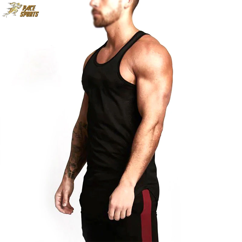 Men Tank Top Body building Gym Fitness workout Vest for Boy Yoga Sleeveless Singlet Tank Top by pace sports