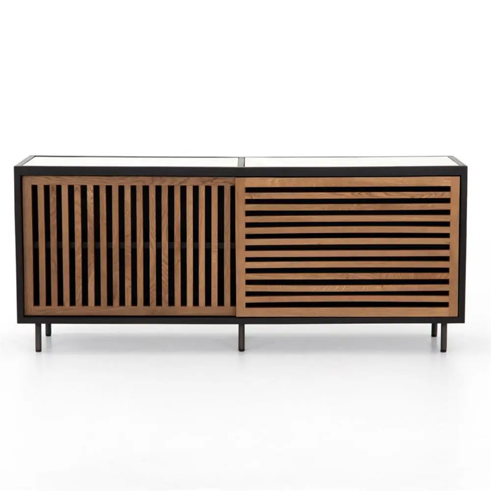 mango wood storage cabinet buffet commode sideboard