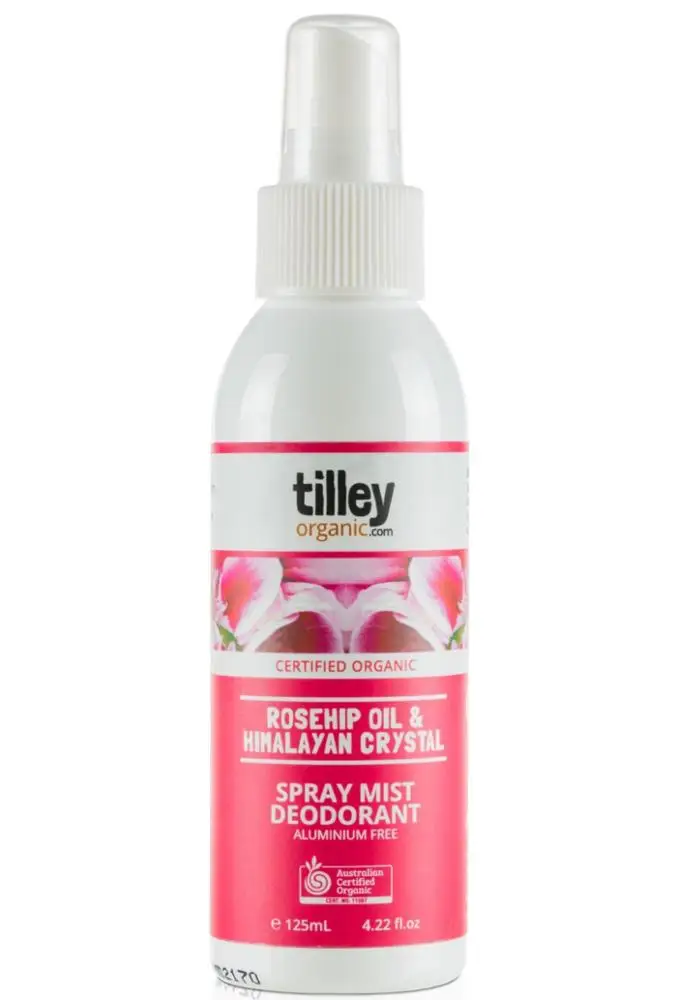 TILLEY Organic - Deodorant Spray Mist  - Fragrance Free - Unscented - 125mL