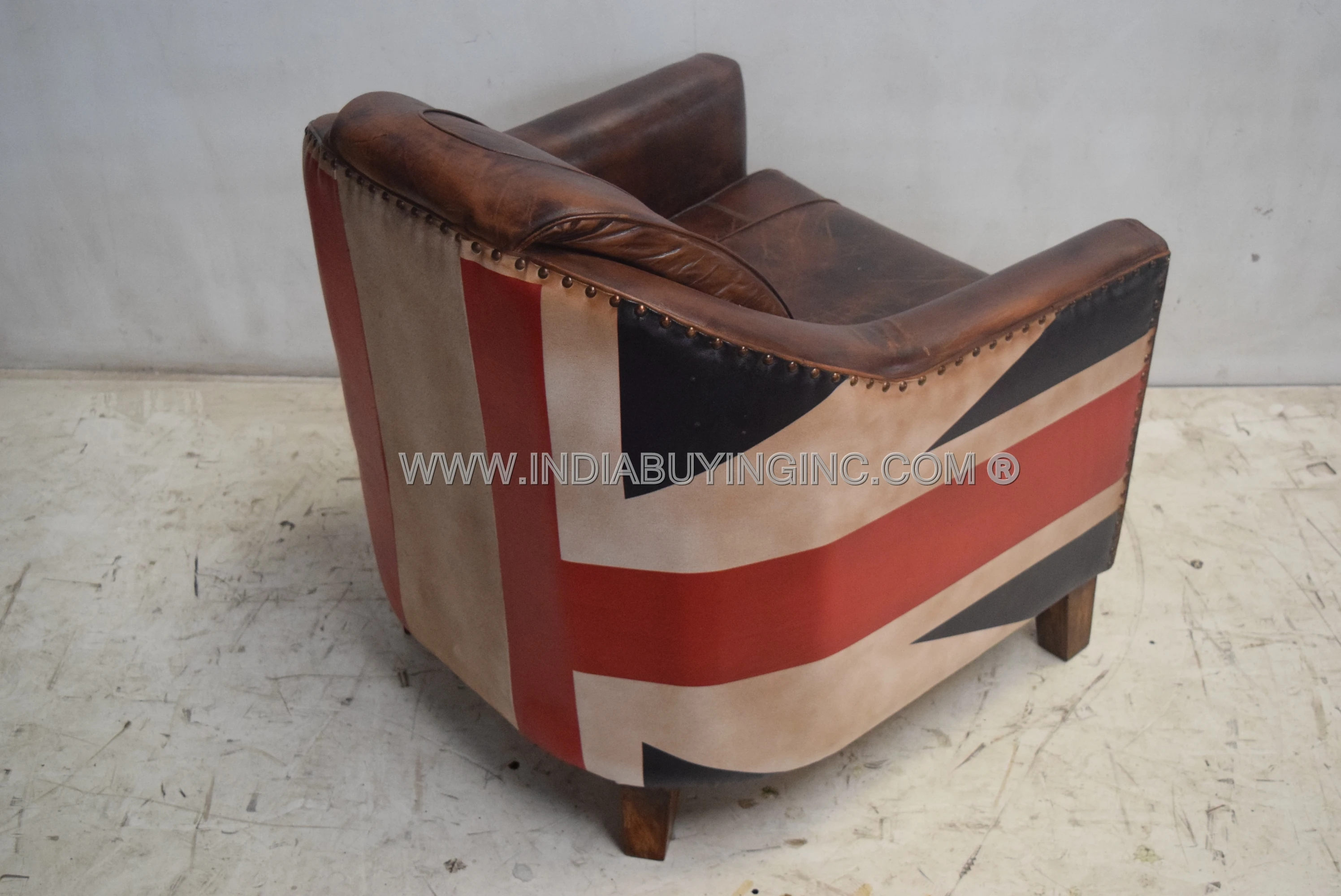 Unique Vintage Home Furnishing Chesterfield Single Seat Leather Sofa Made in India available at Reasonable Price