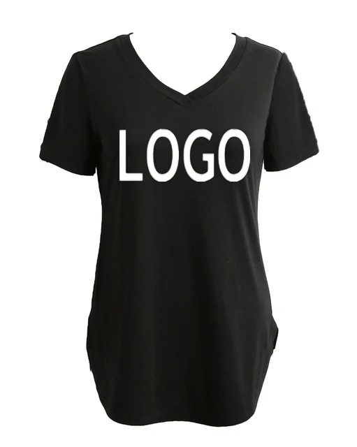 Хит продаж сексуальные женские футболки из 100% хлопка с v-образным вырезом Модные дышащие и короткими рукавами для женщин