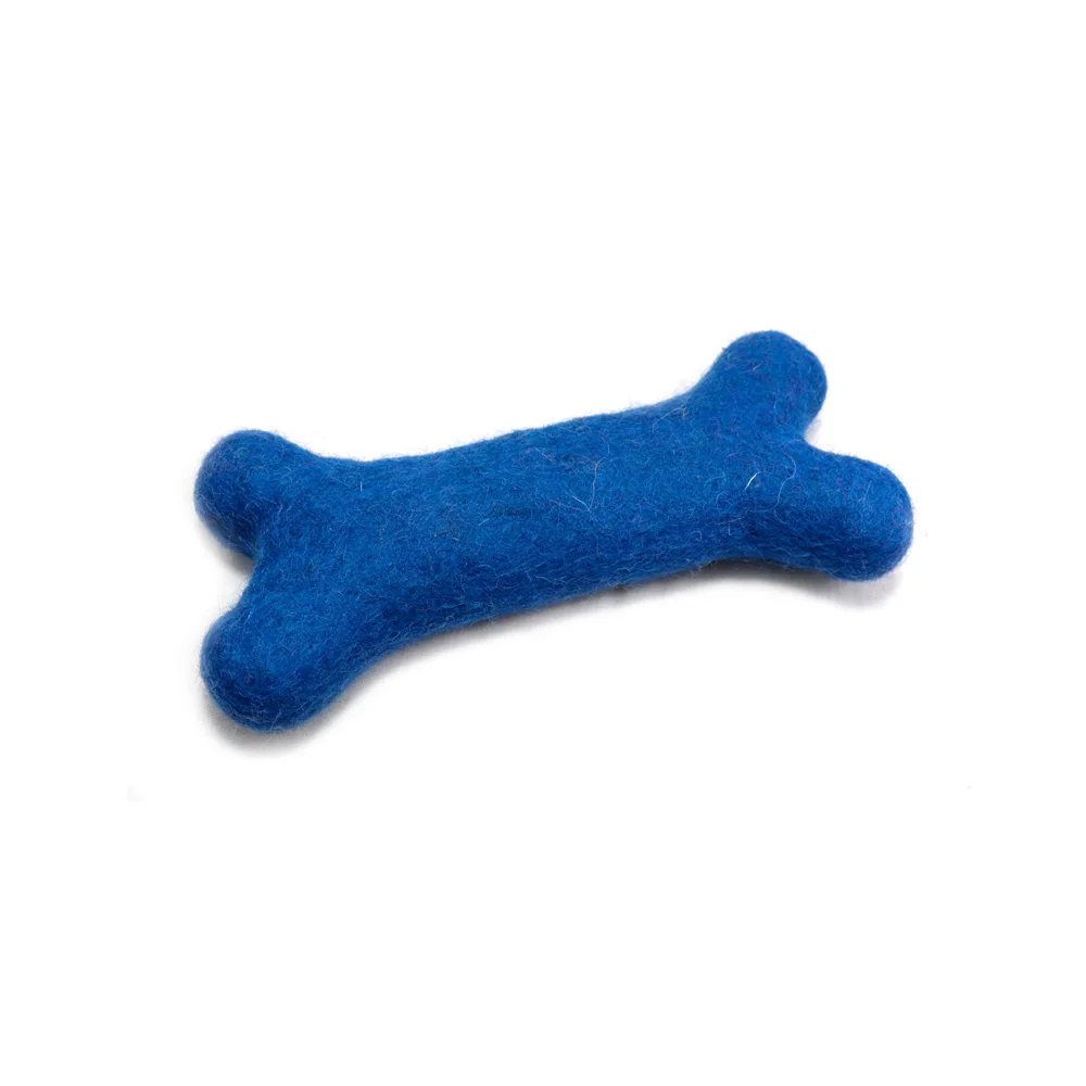 Handmade Felt Solid Color Bones for Dogs