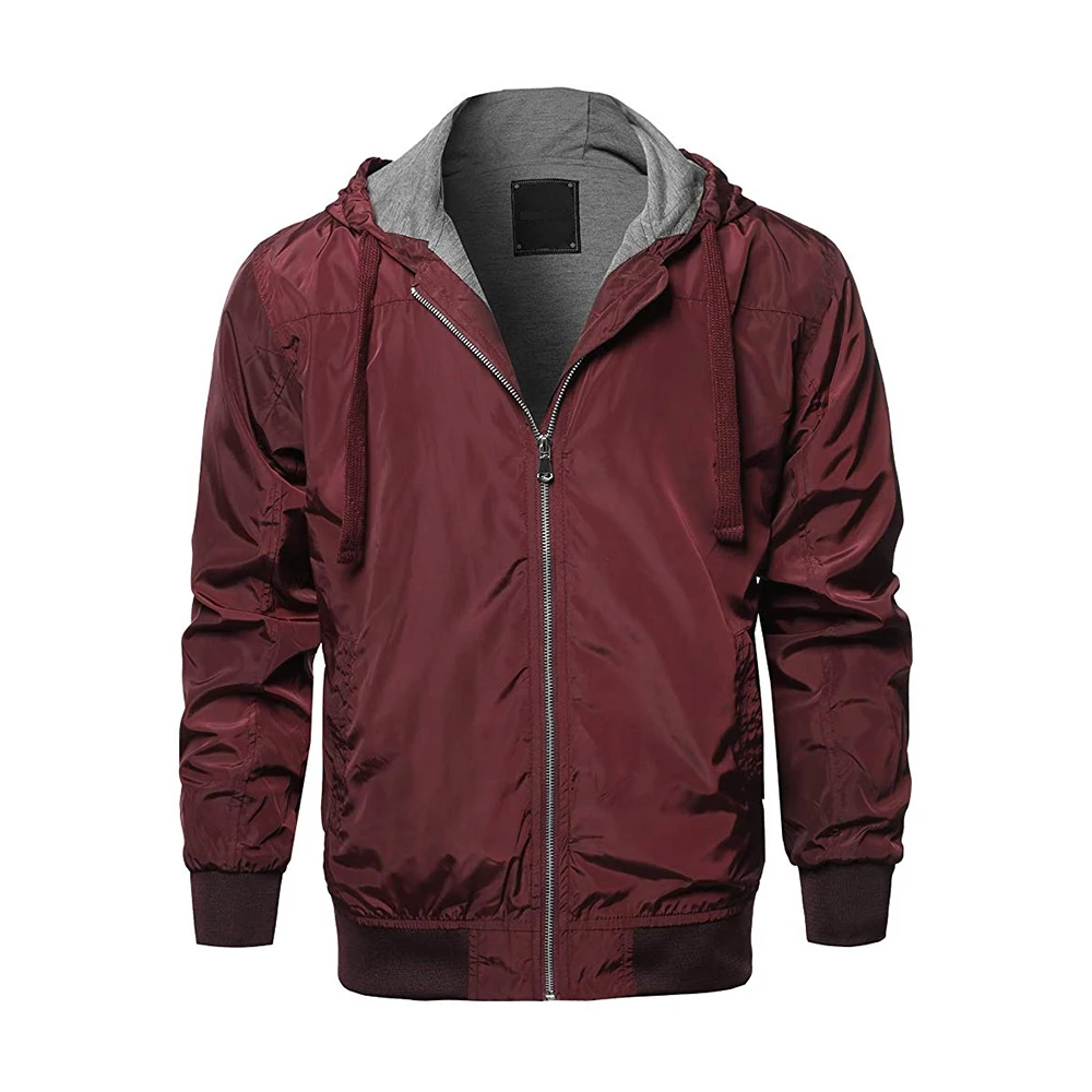 Оптовая продажа с фабрики, мужские бейсбольные куртки-бомберы с вышивкой в стиле пэчворк двойного цвета на заказ