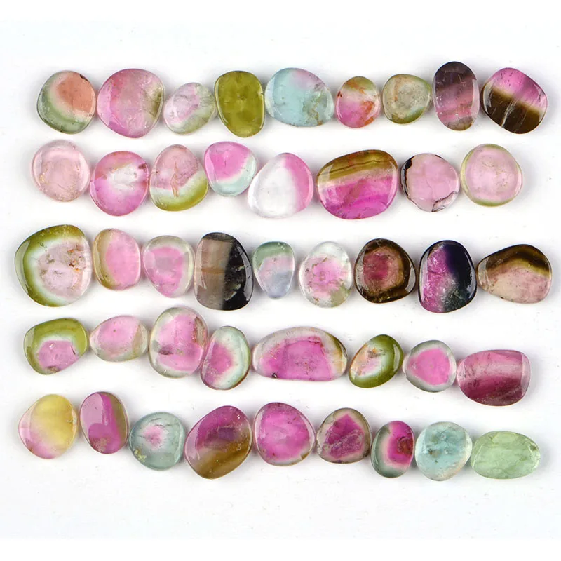 Best Quality Gemstone Tourmaline Watermelon Smooth Slices Tourmaline Loose gemstone Small Size