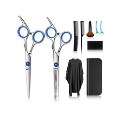 Набор ножниц из нержавеющей стали для стрижки волос, профессиональные салонные инструменты для филировки, 10 шт.