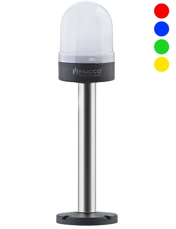 High Sound Steady Flashing Strobing Rotary Light Options , 4 different colors with  RGB LED technology M22 RGB Warning Light