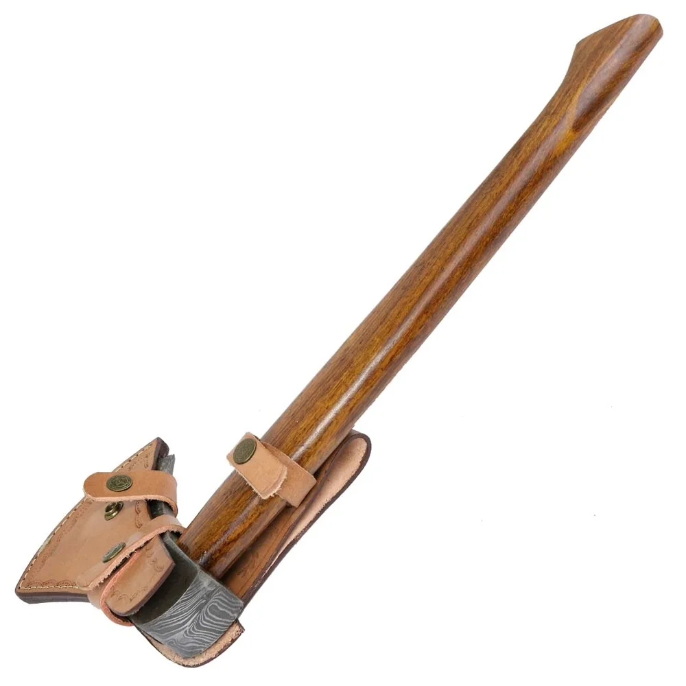 Топор Ручной работы из дамасской стали в стиле викингов, топор для кемпинга, высококачественный Тактический топор с кожаным чехлом AX-28