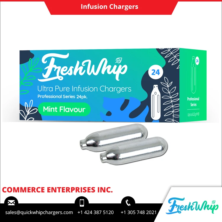 Подлинный поставщиком высокого качества 24 Пакет freshwhip N2o крем зарядные устройства доступен в мятным