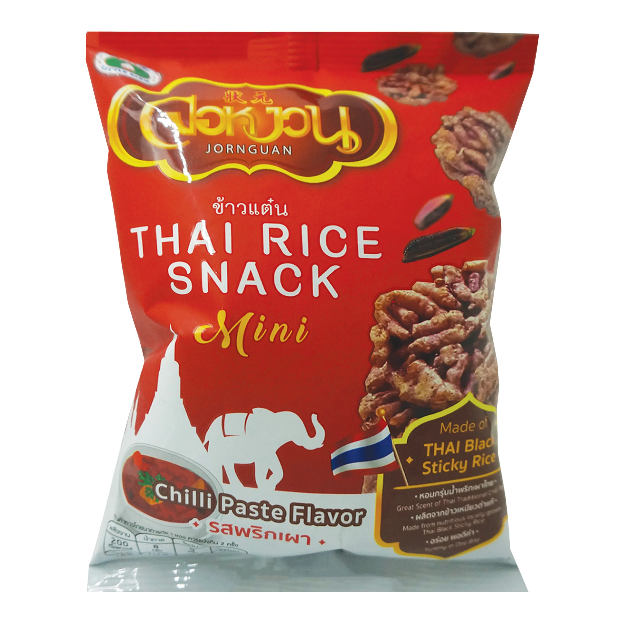Thai Rice Snack Crispy Chilli Paste Flavour 40g Grain Snack