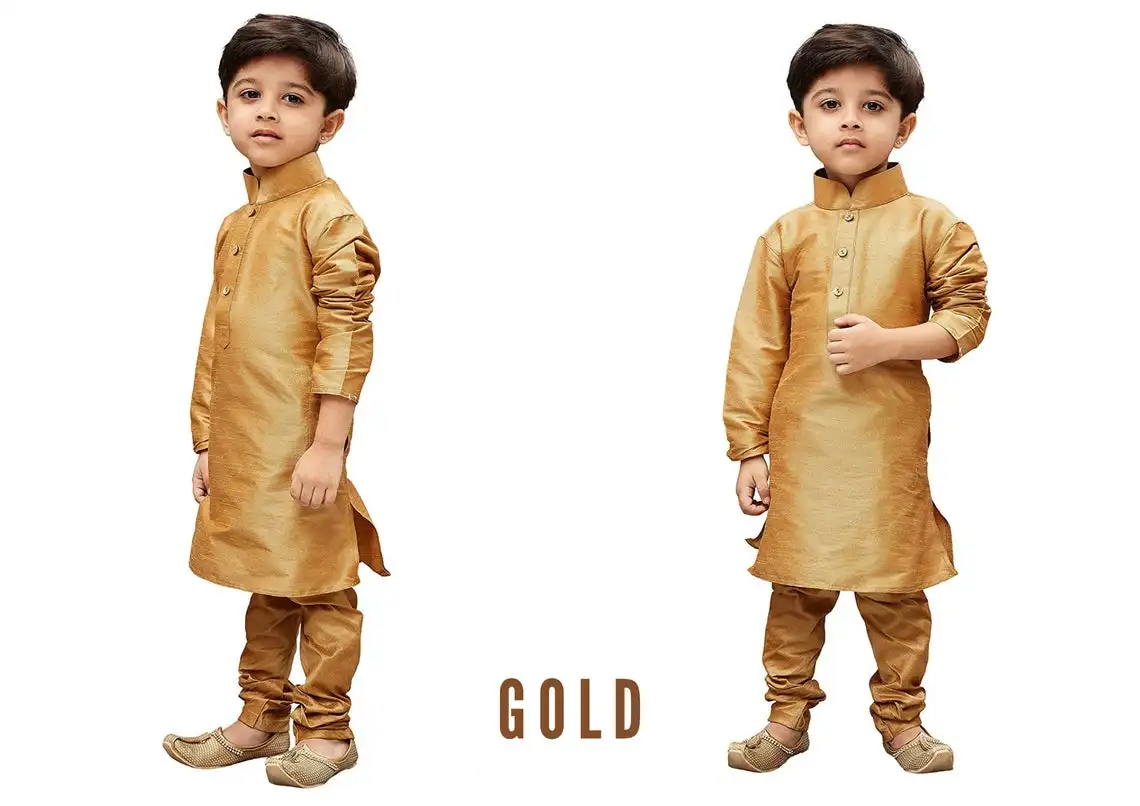Kids Children Boys Cotton Kurta Pajama Set Indian Casual Style Wedding Dress Ethnic Clothing Kurta Set in Various Colors