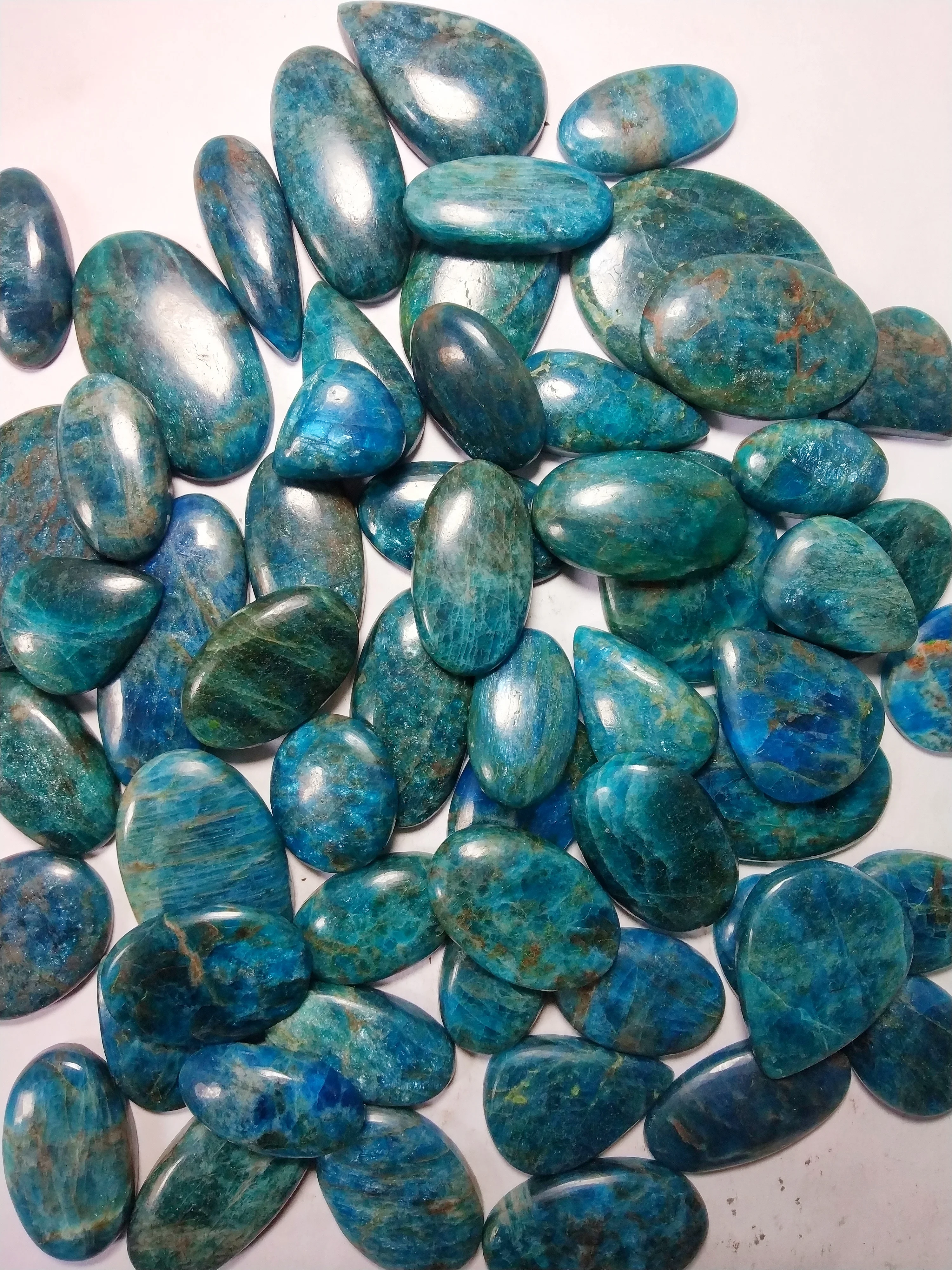 high quality natural blue apatite cabochons free size gemstone