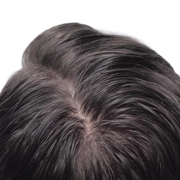 N6 French Lace with PU Sides Stock human hair toupee Mens Toupee