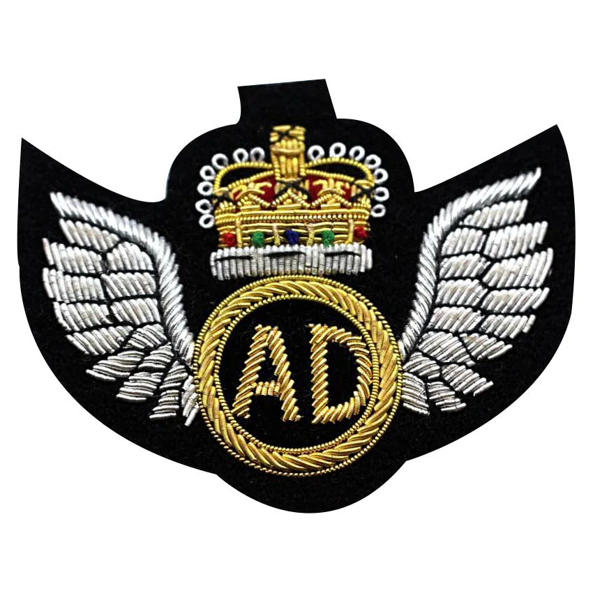 Blazer ODM Uniform Cap Badge OEM Sew-on Applique Bullion Patch