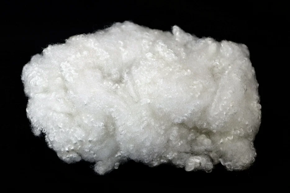 Необработанное белое полиэфирное полое сопряженное силиконизированное штапельное волокно