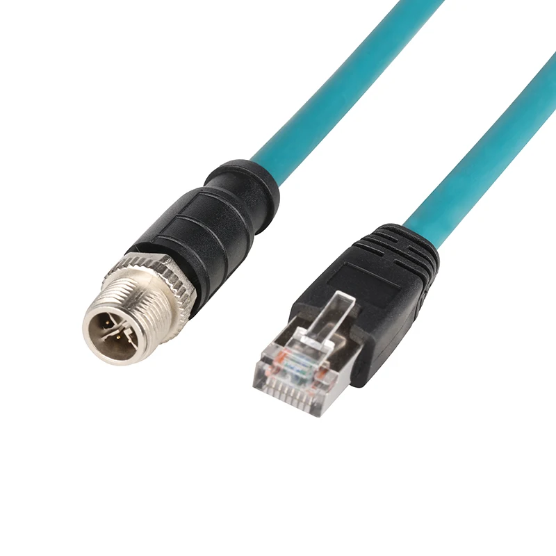 M12 Ethernet 8 полюс-код для RJ45 кабель для когнекс Промышленный Очиститель датчика камеры с цепного каната
