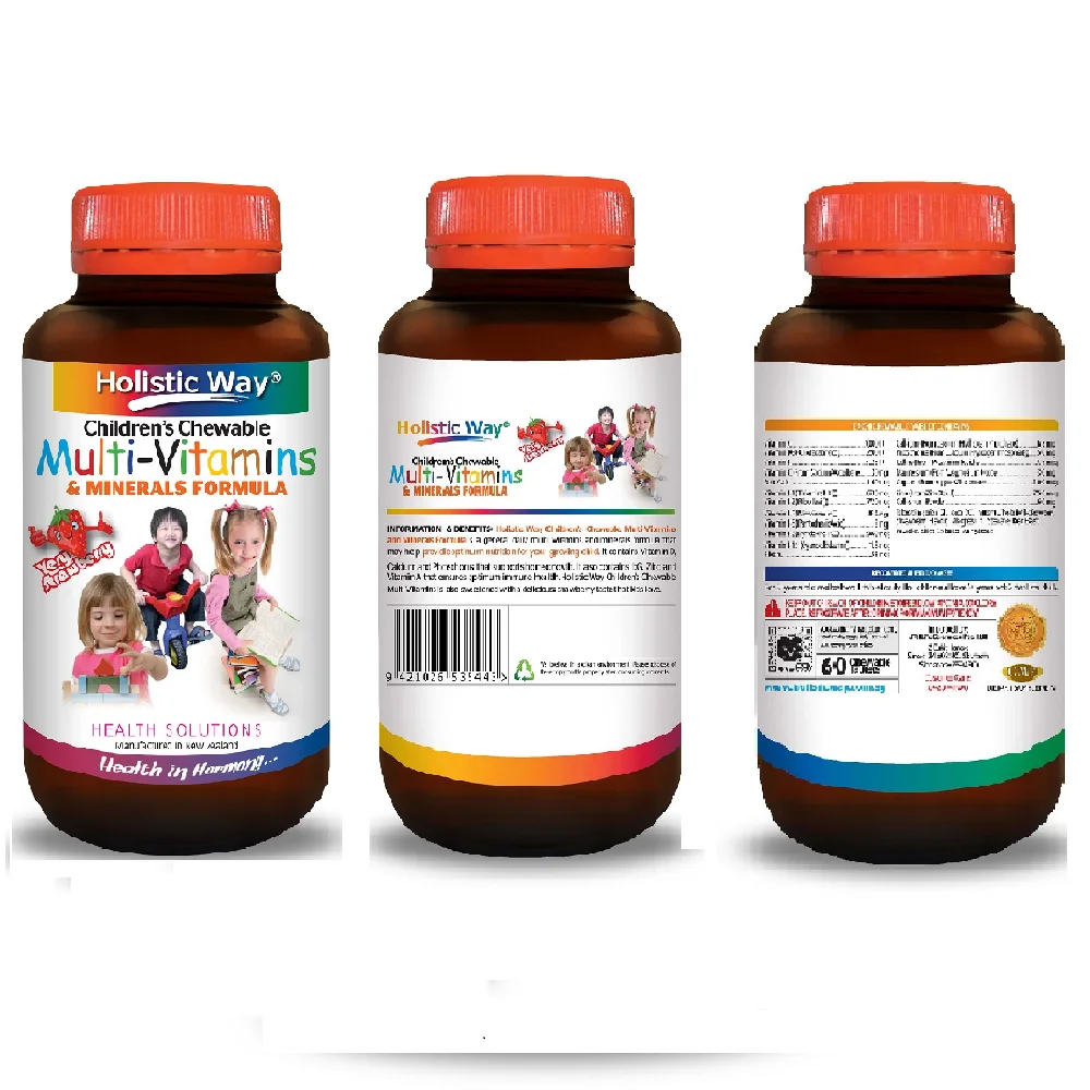 Health Care Products  General Daily Holistic Way Children Chewable Multi-Vitamins And Minerals  Formula (60 Tablets) Supplement