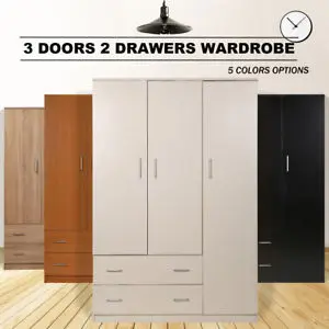 Wardrobe 2 sliding doors + 2 drawers customized size hot sales factory price smart edition multi colors smart furniture