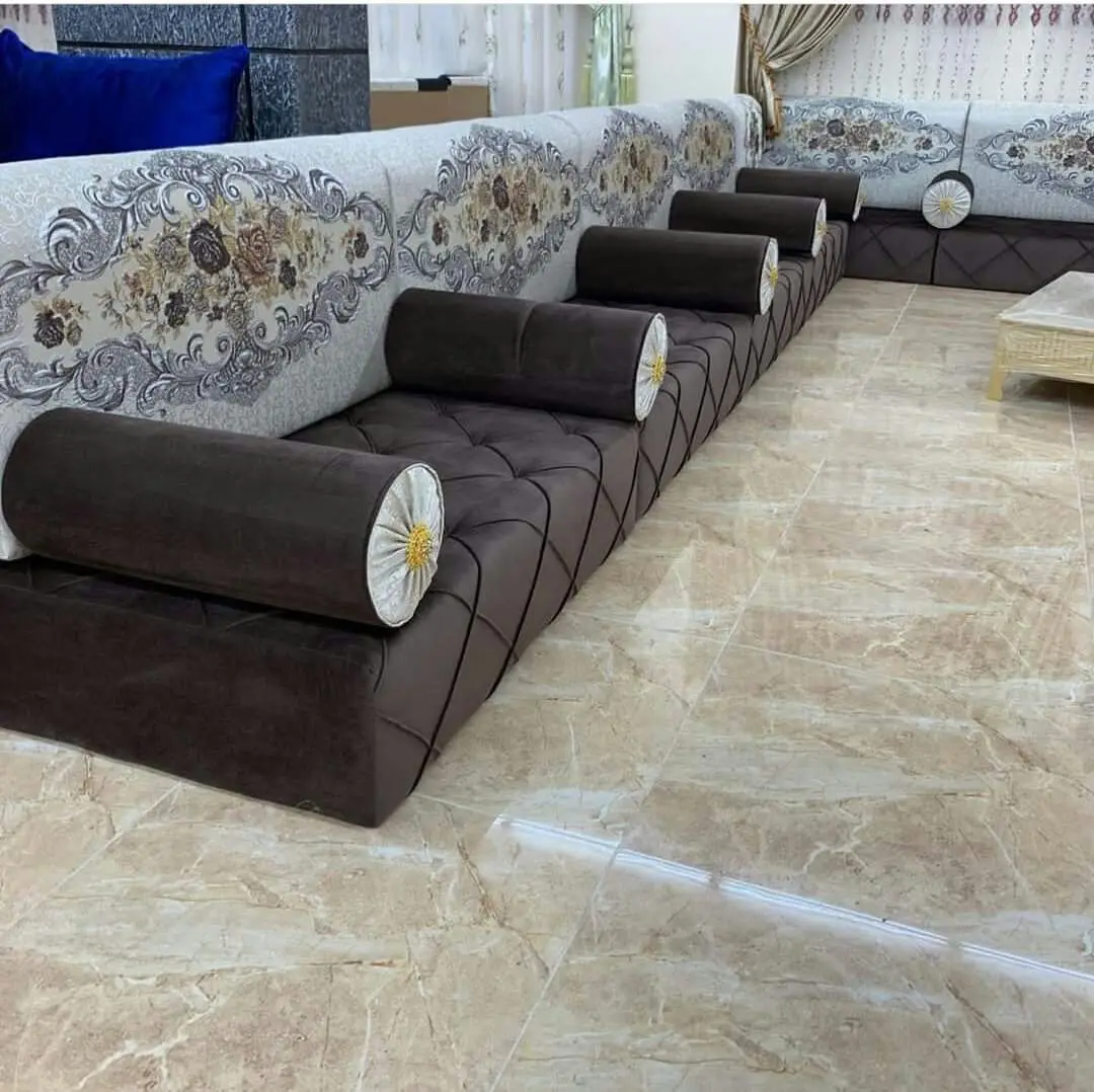 Arabic Majlis  Moroccan Majlis  Majlis Design   |  Customization Possible   L Shaped Arabic Floor Sofa Set    U Shaped Arabic
