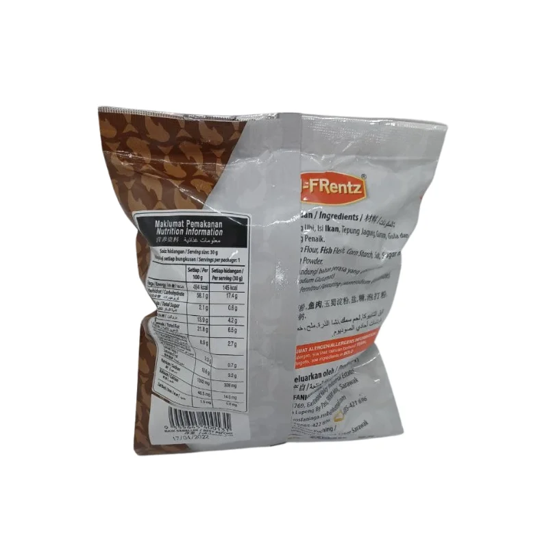 Manufactured In Malaysia Keropok Ikan Crispy Fish Cracker Stick Snack Factory Price All Natural Fish Ingredients 30GM