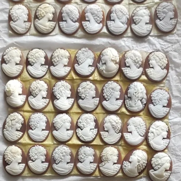 Hand-carved  in Italy Sardonyx Shell Cameos available all sizes also in pairs for Earrings no minimum order cameo italy