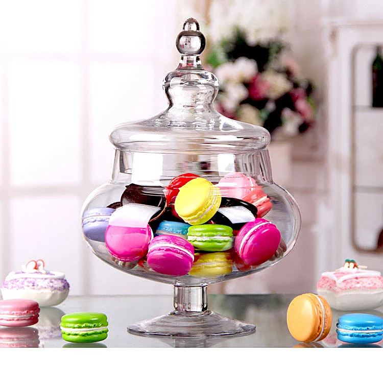 Factory Price Printing Logo 600ml Decorative Airtight Glass Gift Candle Apothecary Jar With Lid Big