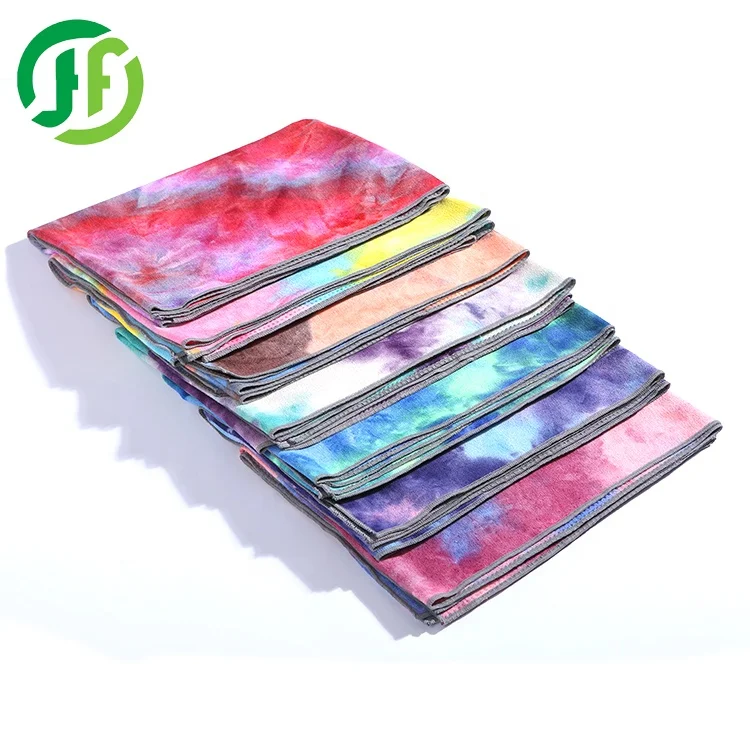 Eco friendly anti slip custom printed yoga towel